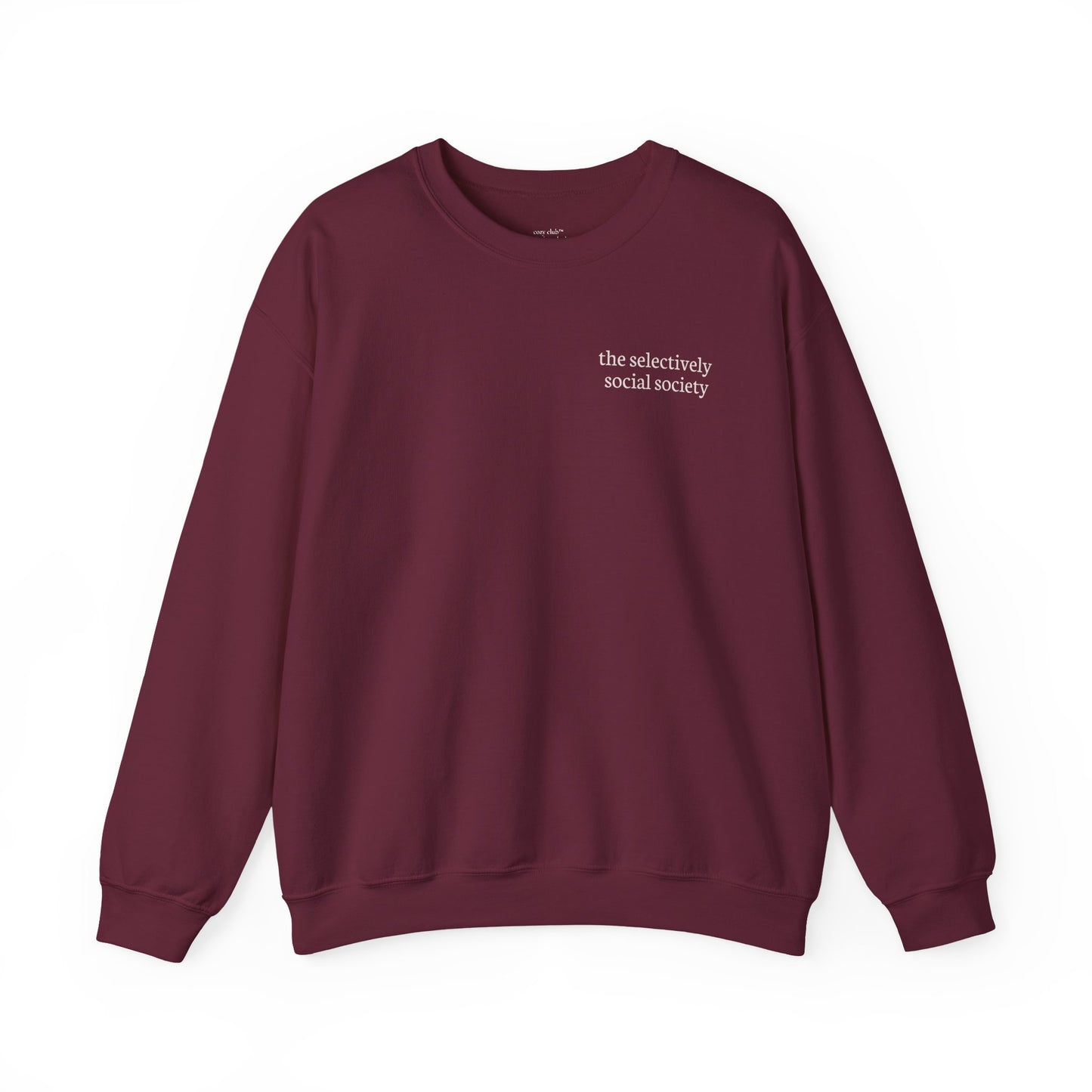 The Selectively Social Society Crew | Cozy Club Graphic Sweatshirt