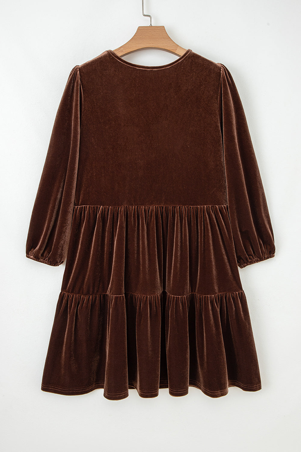Chicory Coffee Velvet Mini Dress