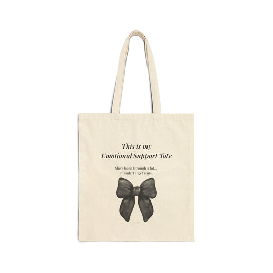 “This Is My Emotional Support Tote” – Funny Target Run Canvas Bag | Cozy Everyday Tote