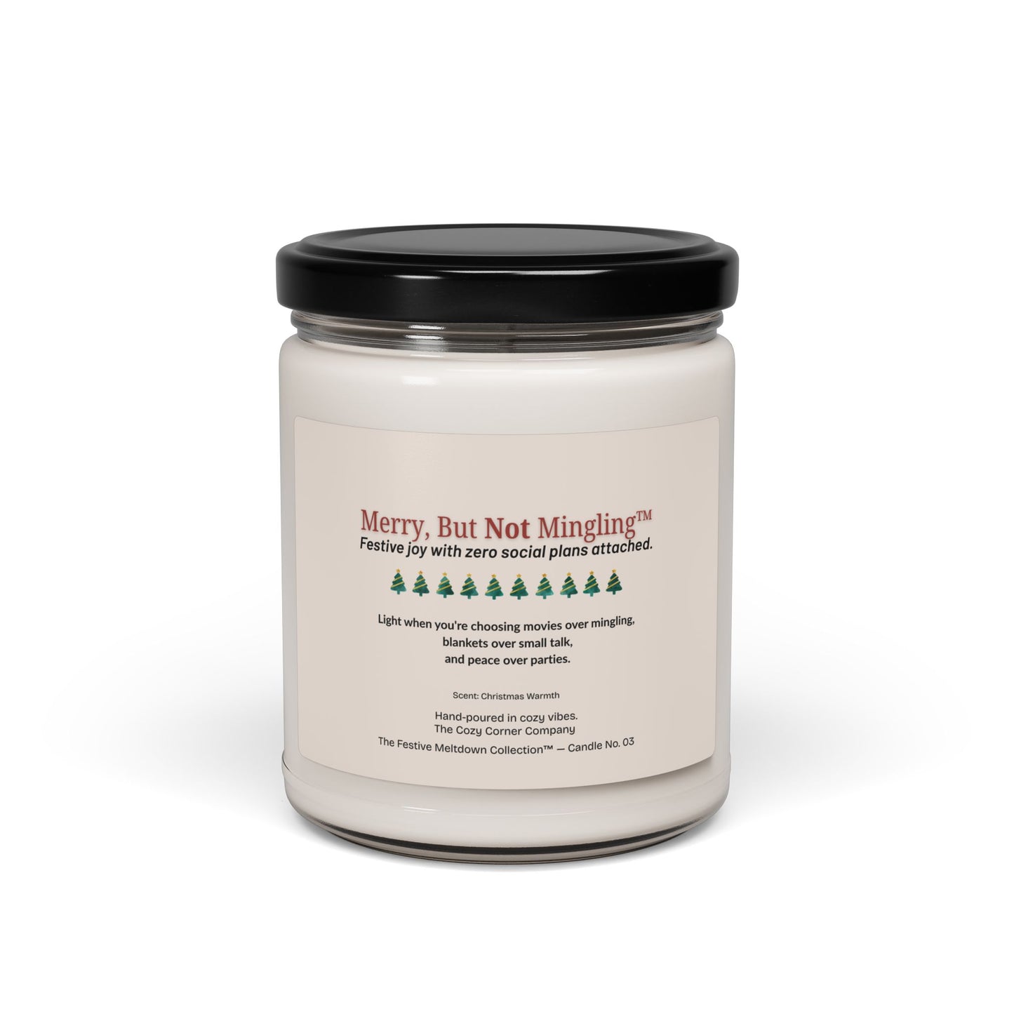 Merry, But Not Mingling™ - Festive Soy Candle (Christmas Warmth)