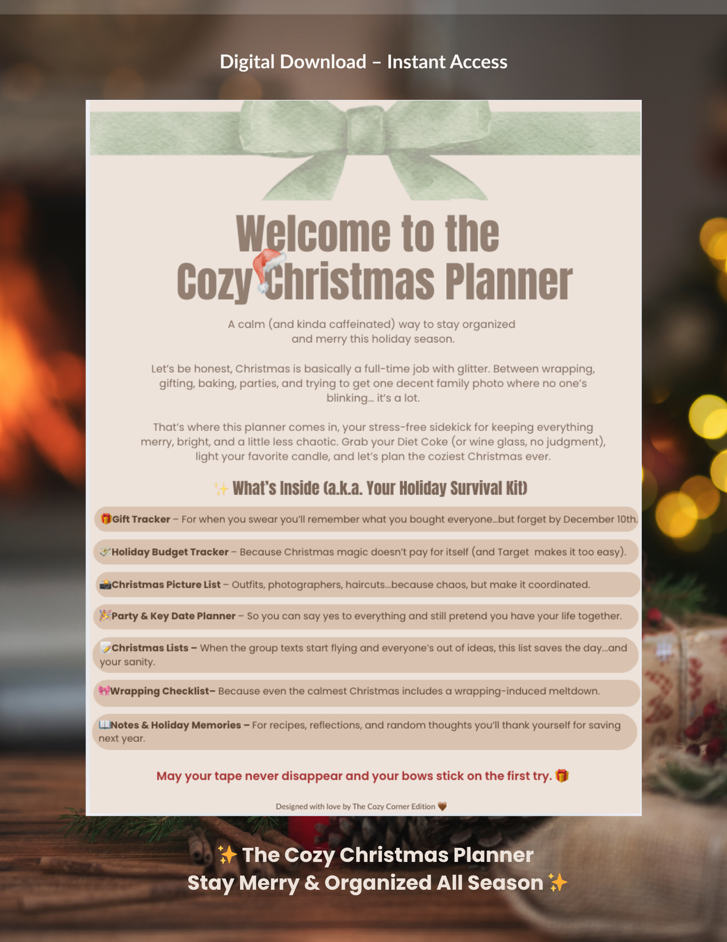 The Cozy Christmas Planner (Digital Download)