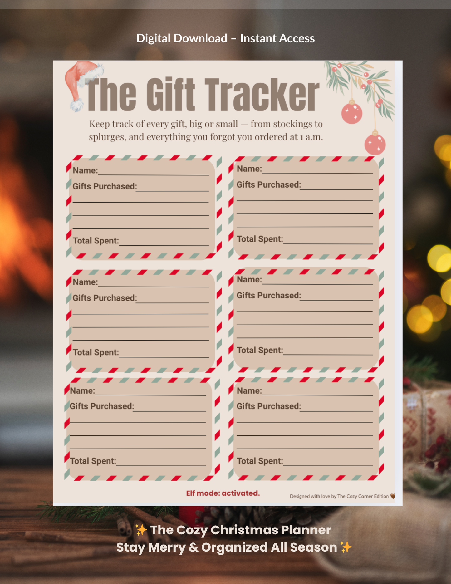 The Cozy Christmas Planner (Digital Download)