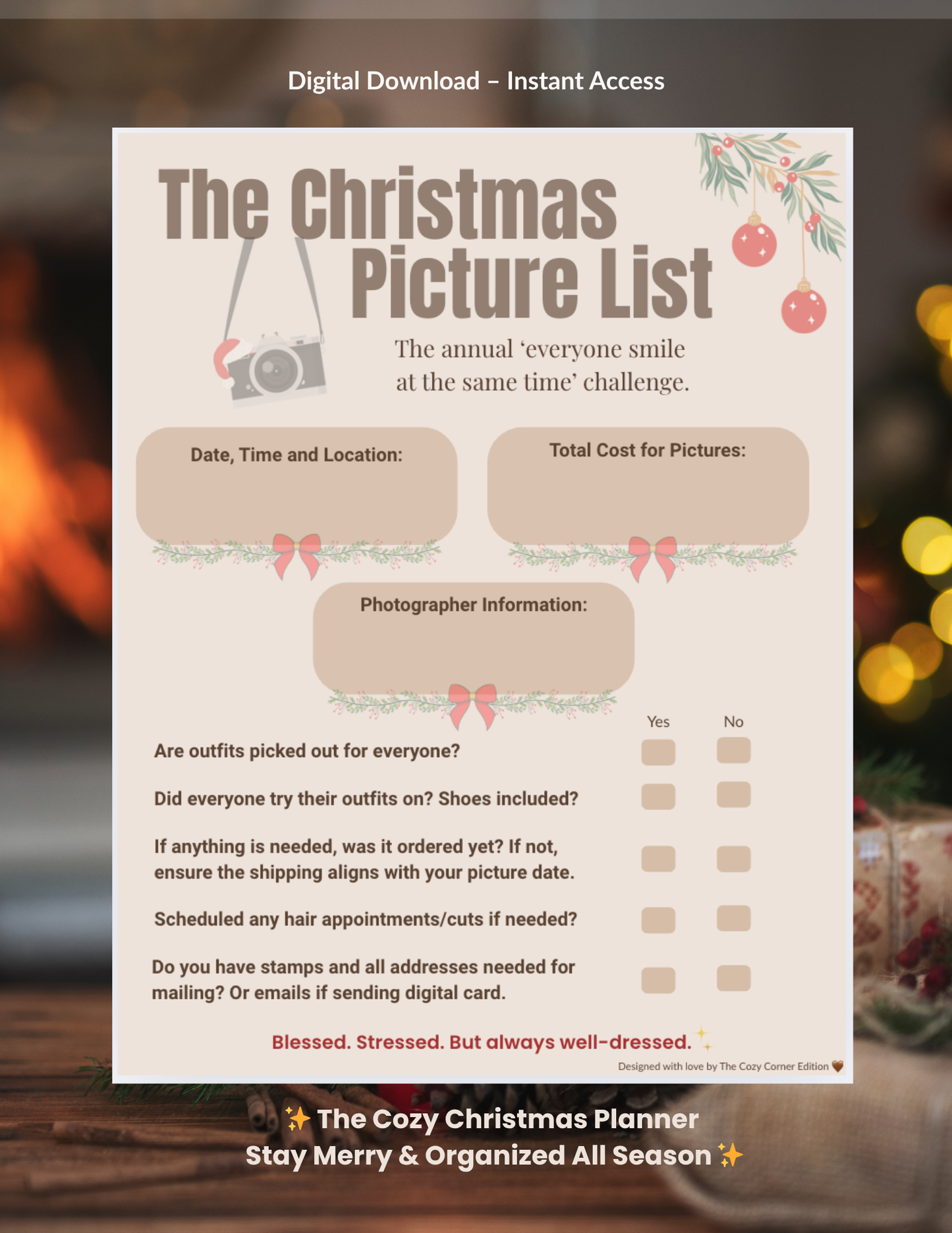 The Cozy Christmas Planner (Digital Download)