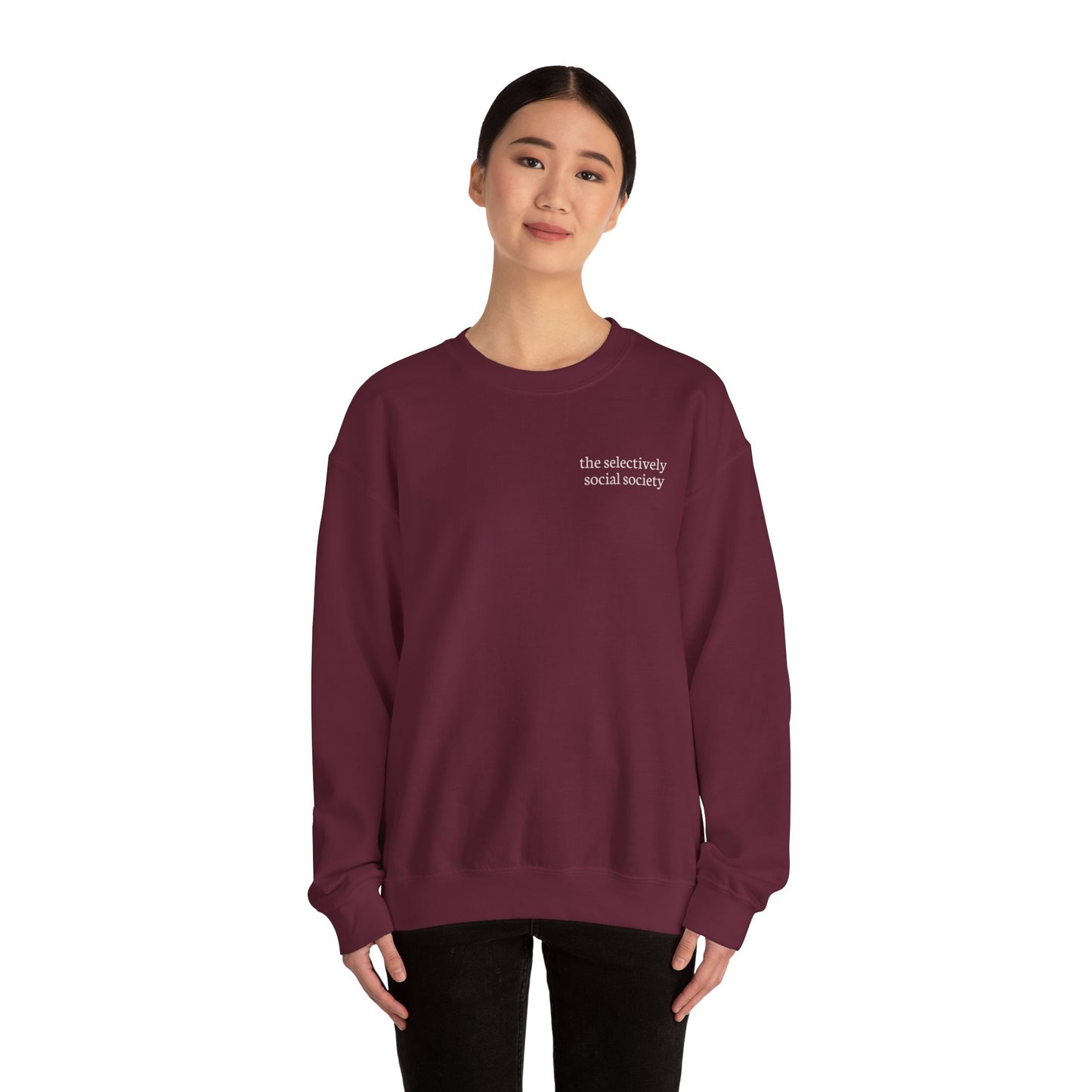 The Selectively Social Society Crew | Cozy Club Graphic Sweatshirt