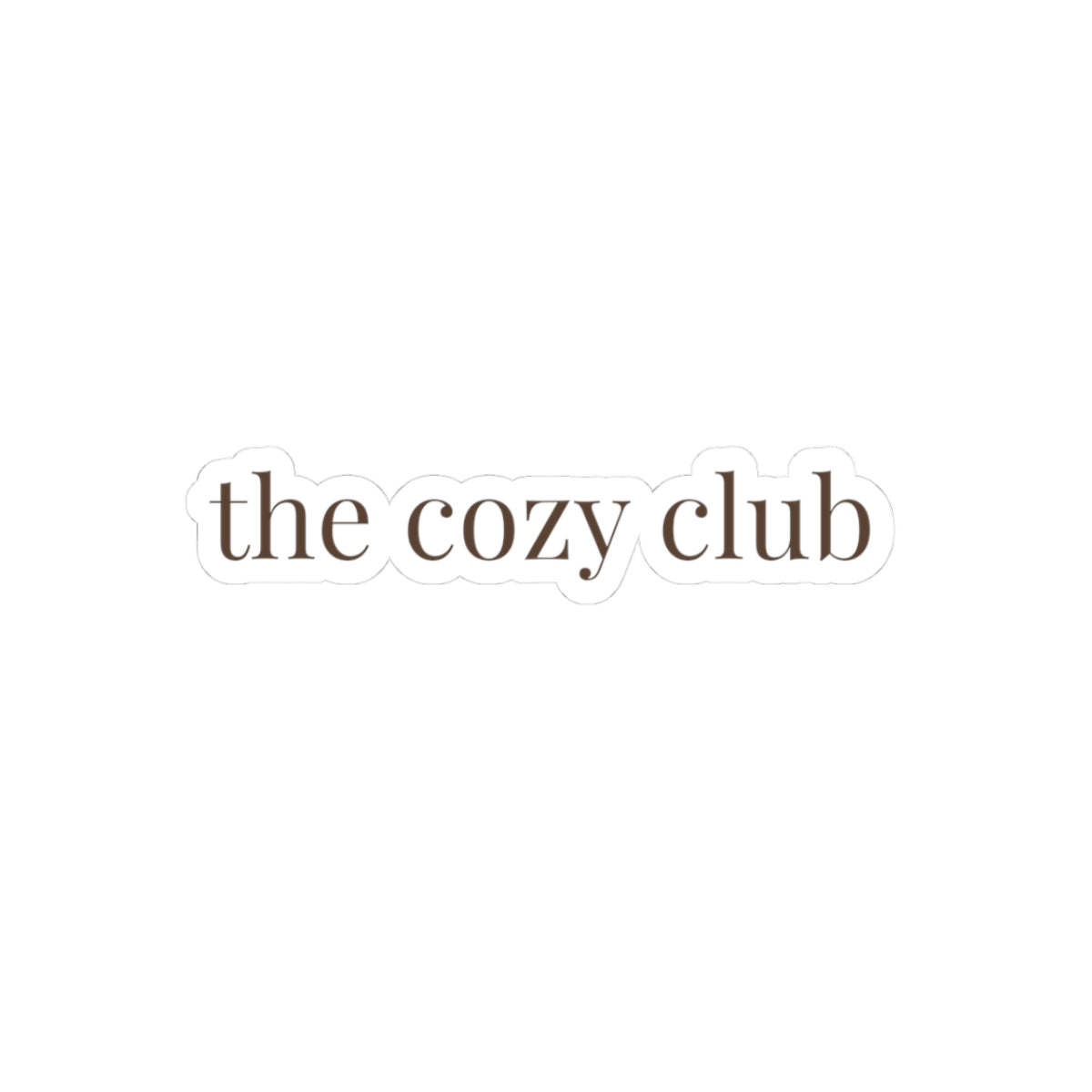 the cozy club™ die-cut sticker