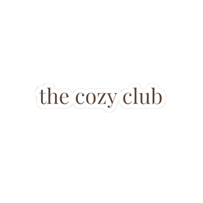 the cozy club™ die-cut sticker