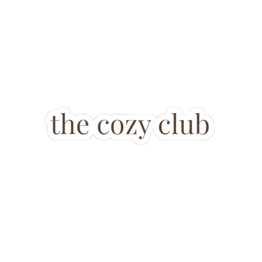 the cozy club™ die-cut sticker