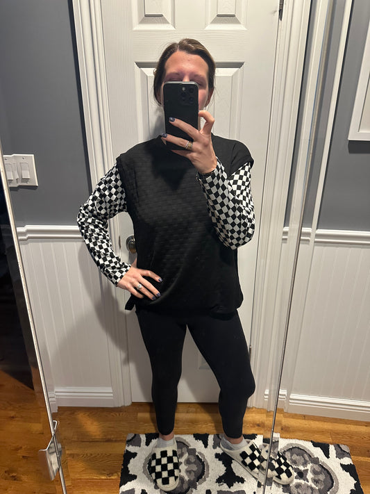 The Checkmate Cozy Top