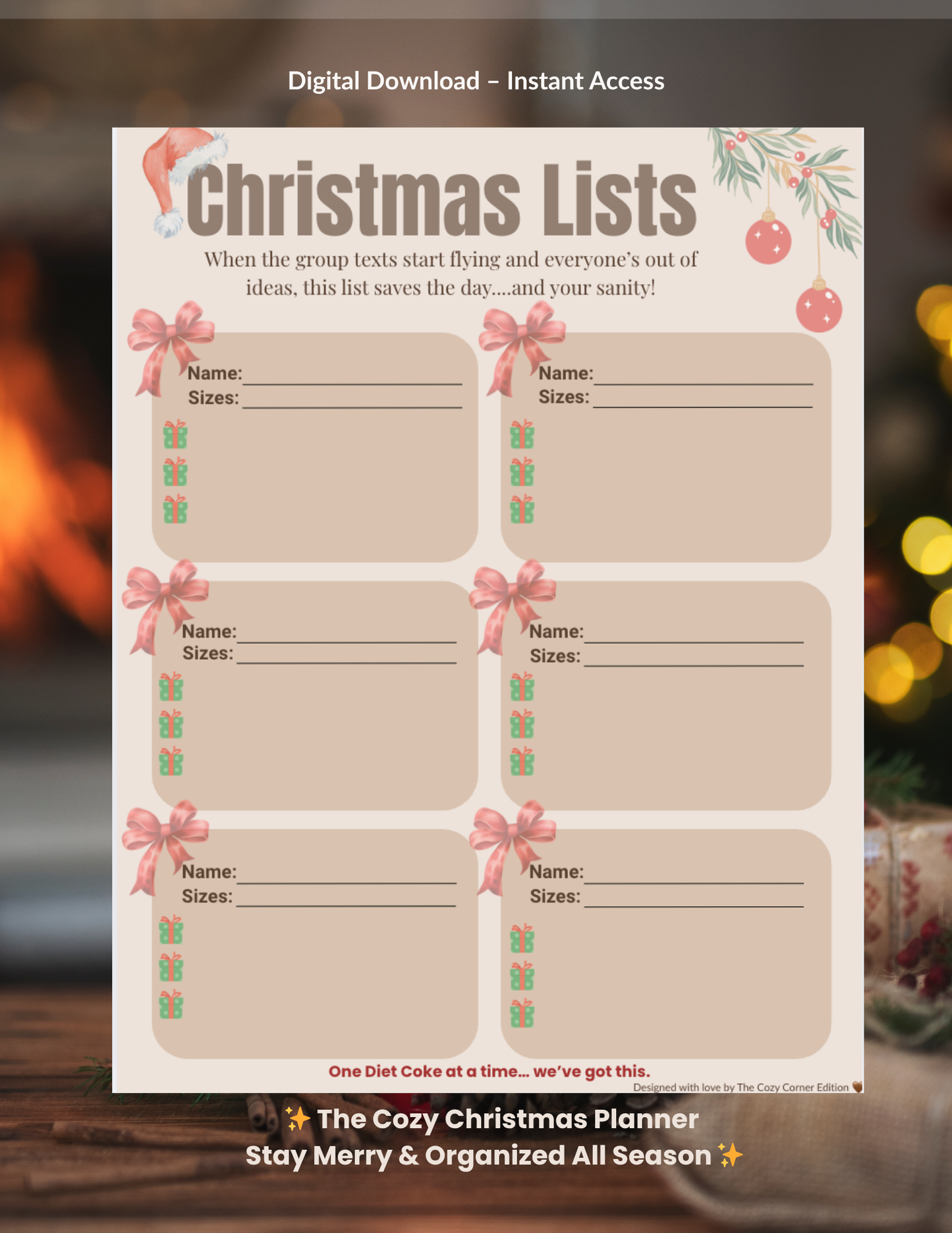 The Cozy Christmas Planner (Digital Download)