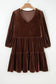 Chicory Coffee Velvet Mini Dress