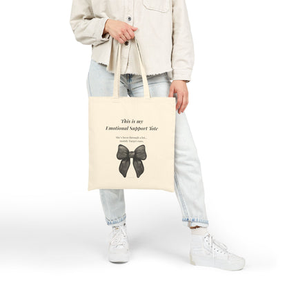 “This Is My Emotional Support Tote” – Funny Target Run Canvas Bag | Cozy Everyday Tote