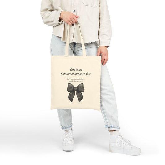 “This Is My Emotional Support Tote” – Funny Target Run Canvas Bag | Cozy Everyday Tote
