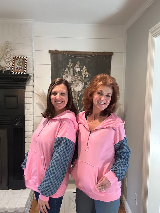 The Cozy Check Half-Zip