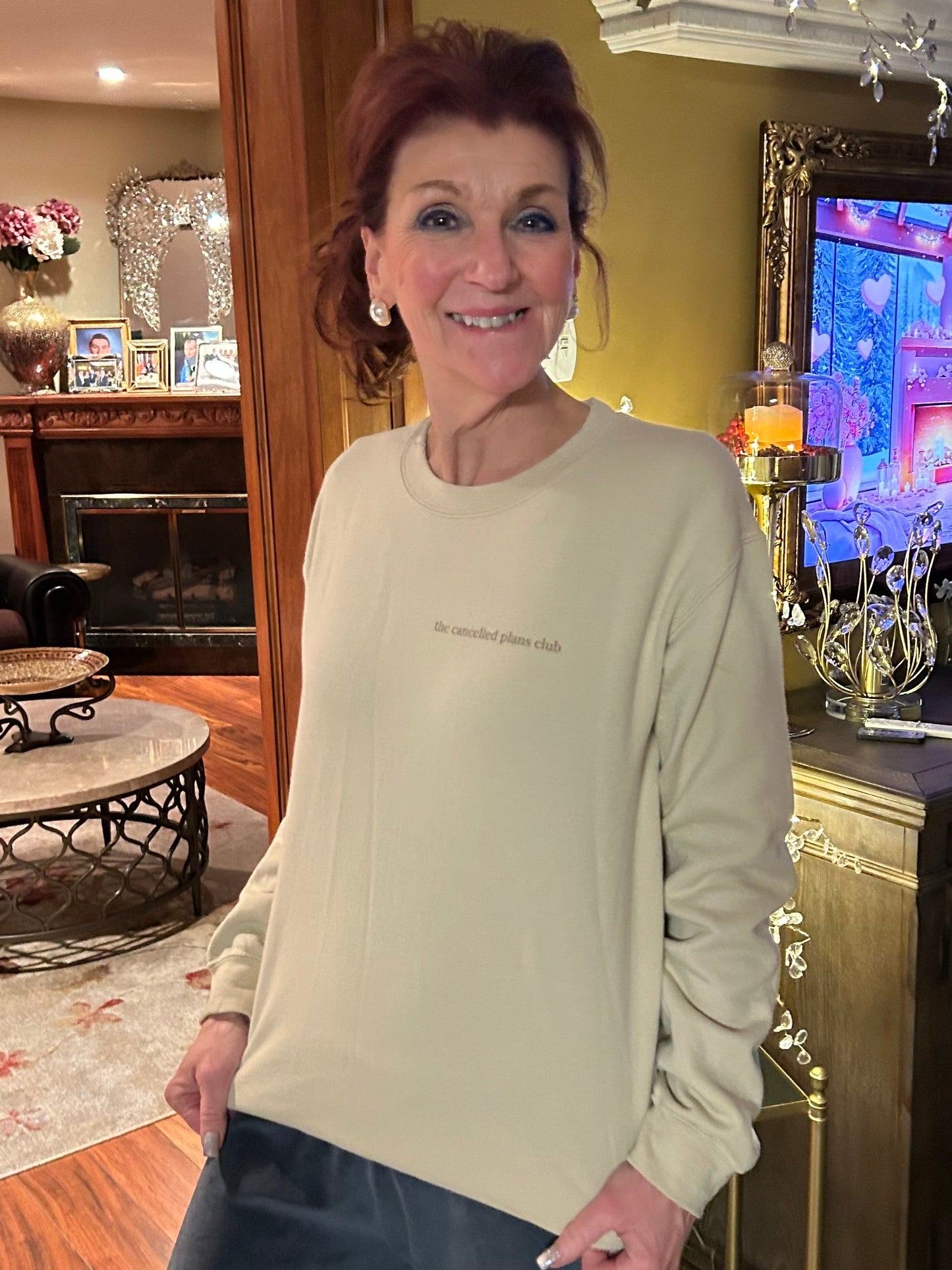 The Cancelled Plans Club Crew | Cozy Club Graphic Sweatshirt