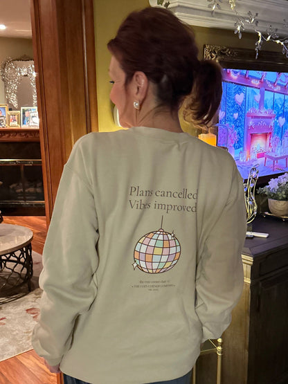 The Cancelled Plans Club Crew | Cozy Club Graphic Sweatshirt