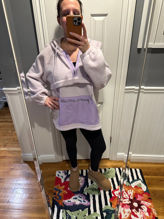 The Lavender Cloud Sherpa Hoodie